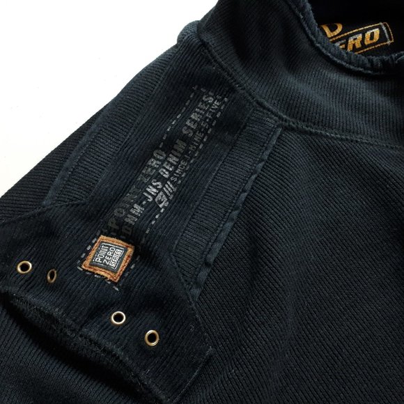 Point Zero Gold Edition Black Quarter-zip Sweater - Picture 5 of 15